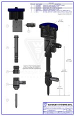 Pneumatic Cutting Head Assembly, .014" / 0.35mm, 60 KSI - Image 2
